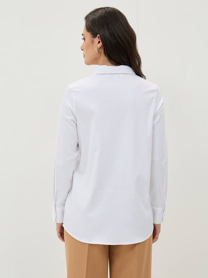 Pristelle Button Down Shirt-White