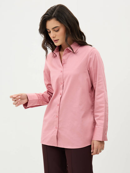 Pristelle Button Down Shirt-Dusty Pink