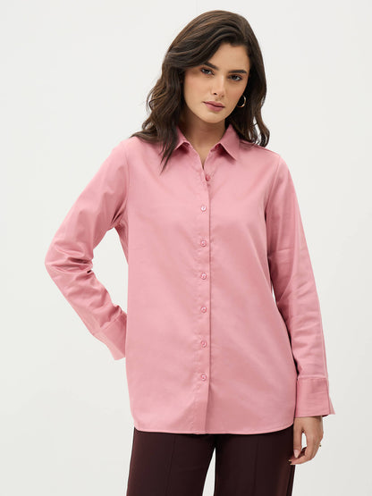Pristelle Button Down Shirt-Dusty Pink