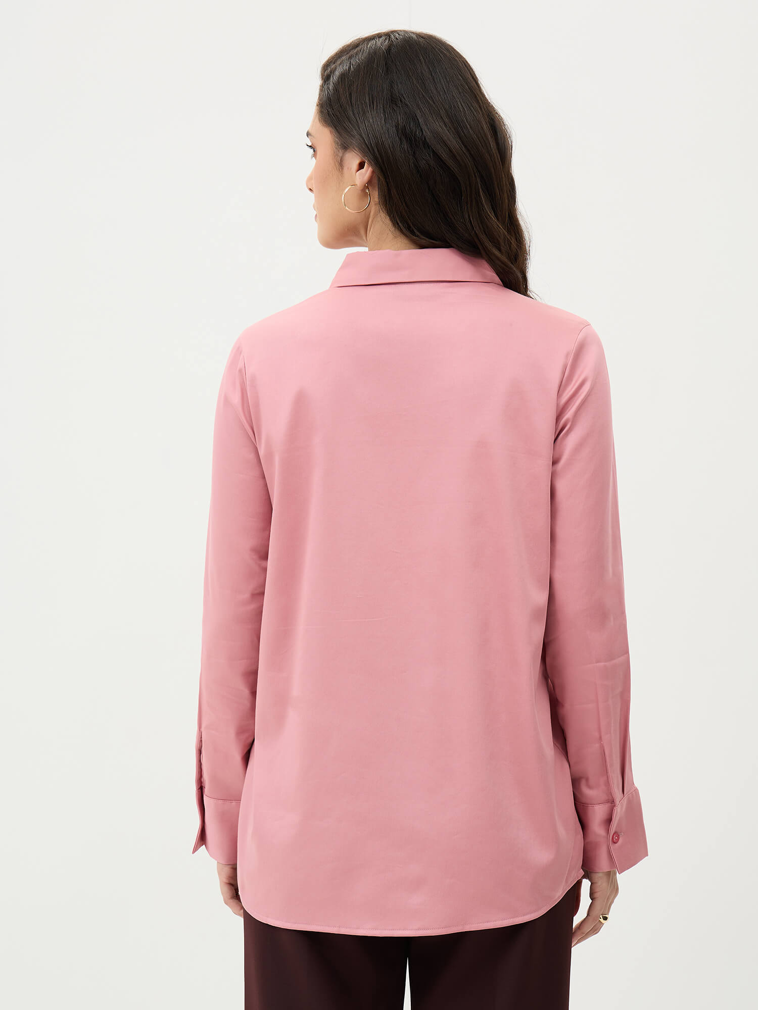 Pristelle Button Down Shirt-Dusty Pink
