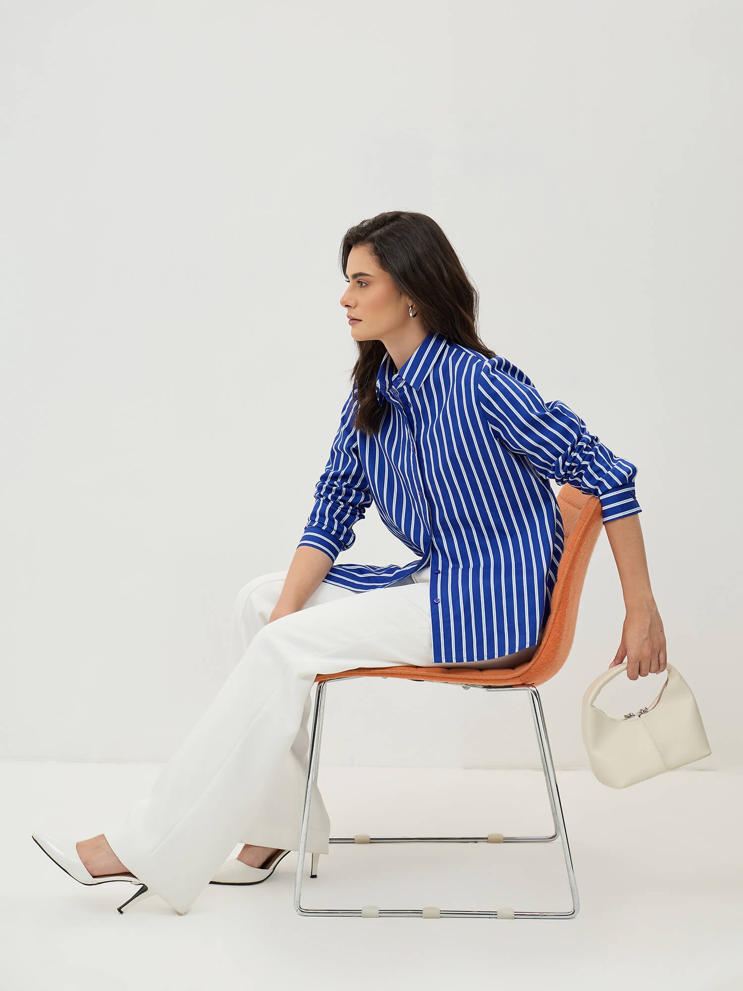 Azella Relax Fit Shirt-Classic Blue
