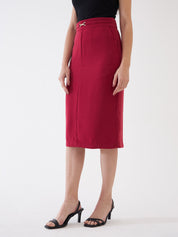 Katharine Embellished Pencil Skirt-Viva Magenta