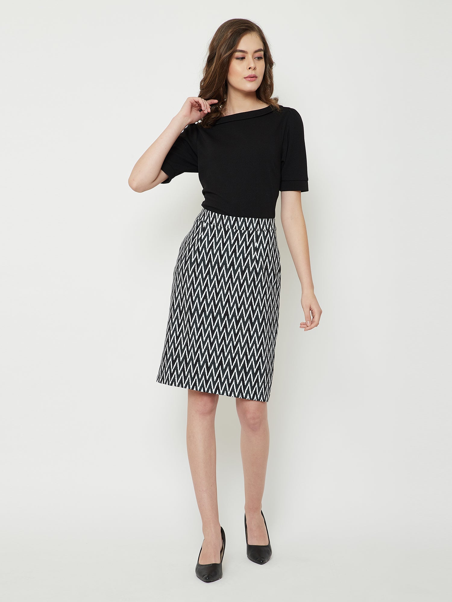 Sonja Pencil Skirt-Black