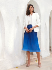 Lucia Pleated Ombre Skirt - Multicolor