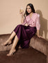 Raya Satin Slip Skirt-Plum