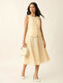 Ovia Flared Lace Skirt-Butter Yellow