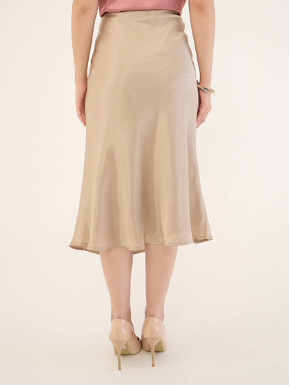 Raya Satin Skirt-Gold