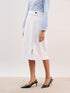 Artsy Flap Detailing Skirt-White