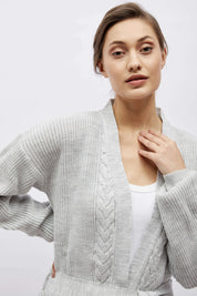 Overcast Open Front Cardigan - Grey