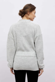 Overcast Open Front Cardigan - Grey