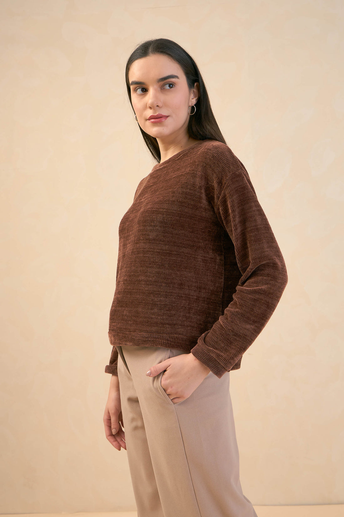 Margo Corduroy Jumper - Brown
