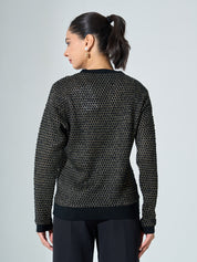 Georgia Metallic Jumper - Black & Golden