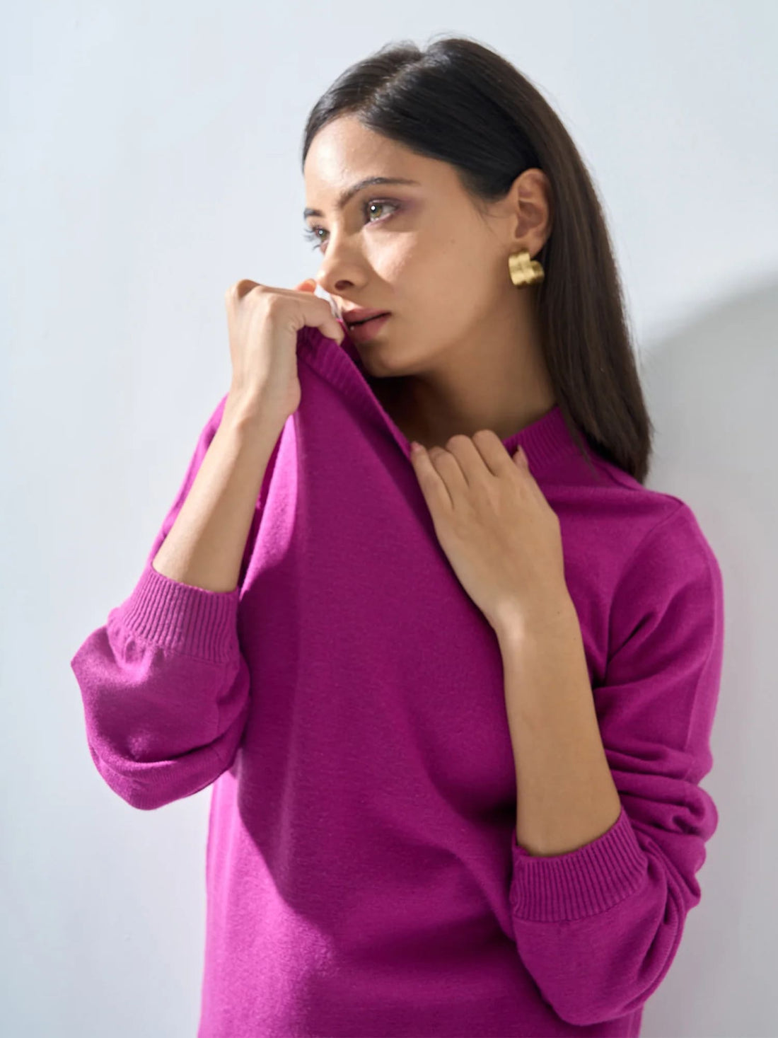 Lissa Knit Sweater - Magenta