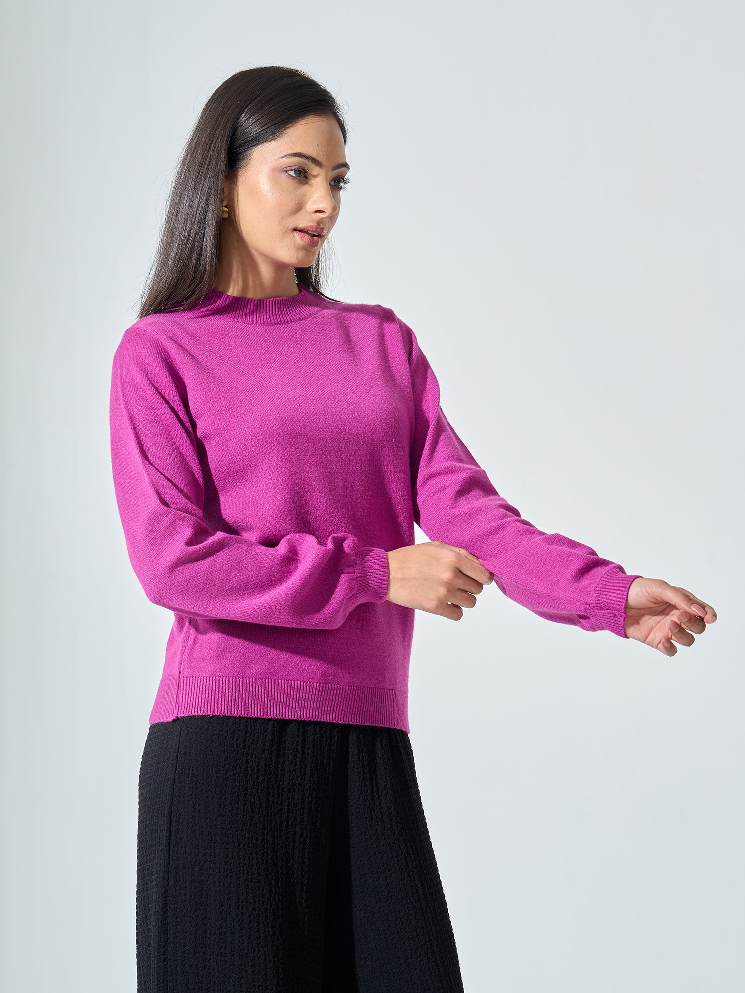 Lissa Knit Sweater - Magenta