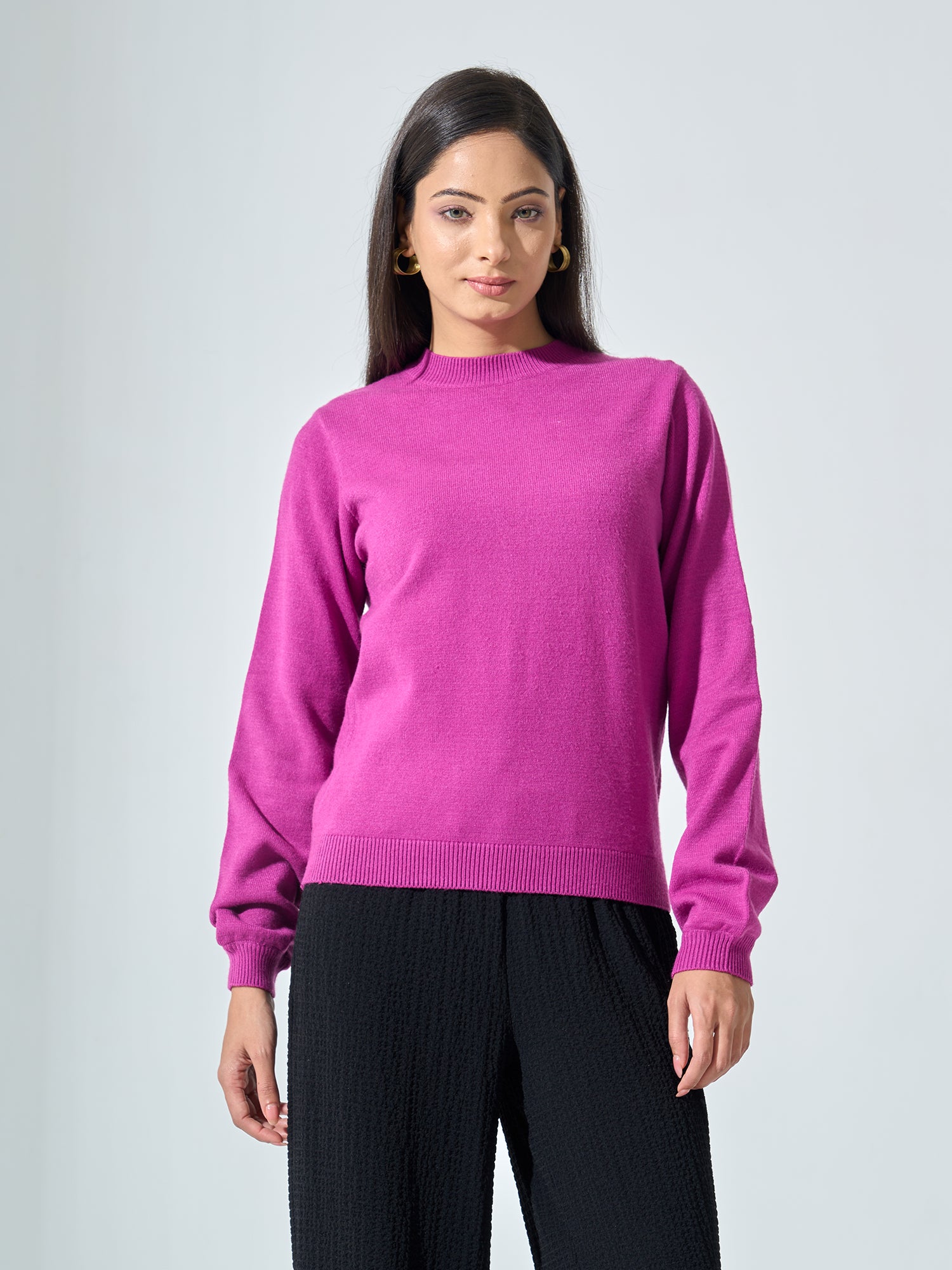 Lissa Knit Sweater - Magenta