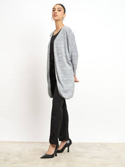 Quarry Longline Open Front Shrug - Grey