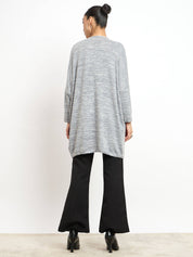 Quarry Longline Open Front Shrug - Grey