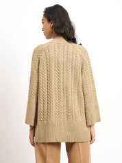 Gigi Cable Knit Sweater - Beige