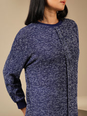 Azuriel Front Seam Detail Sweater - Blue