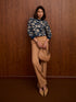 Rune Intricate Floral Jacquard Sweater-Navy Blue