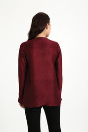 Avsar Panel Top - Maroon