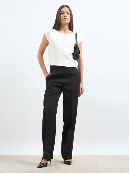 Creative-White Drop shoulder top - White