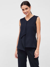 Disciplined Asymmetric front top-Navy