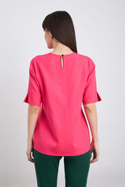 Rapture Slit sleeve top - Pink