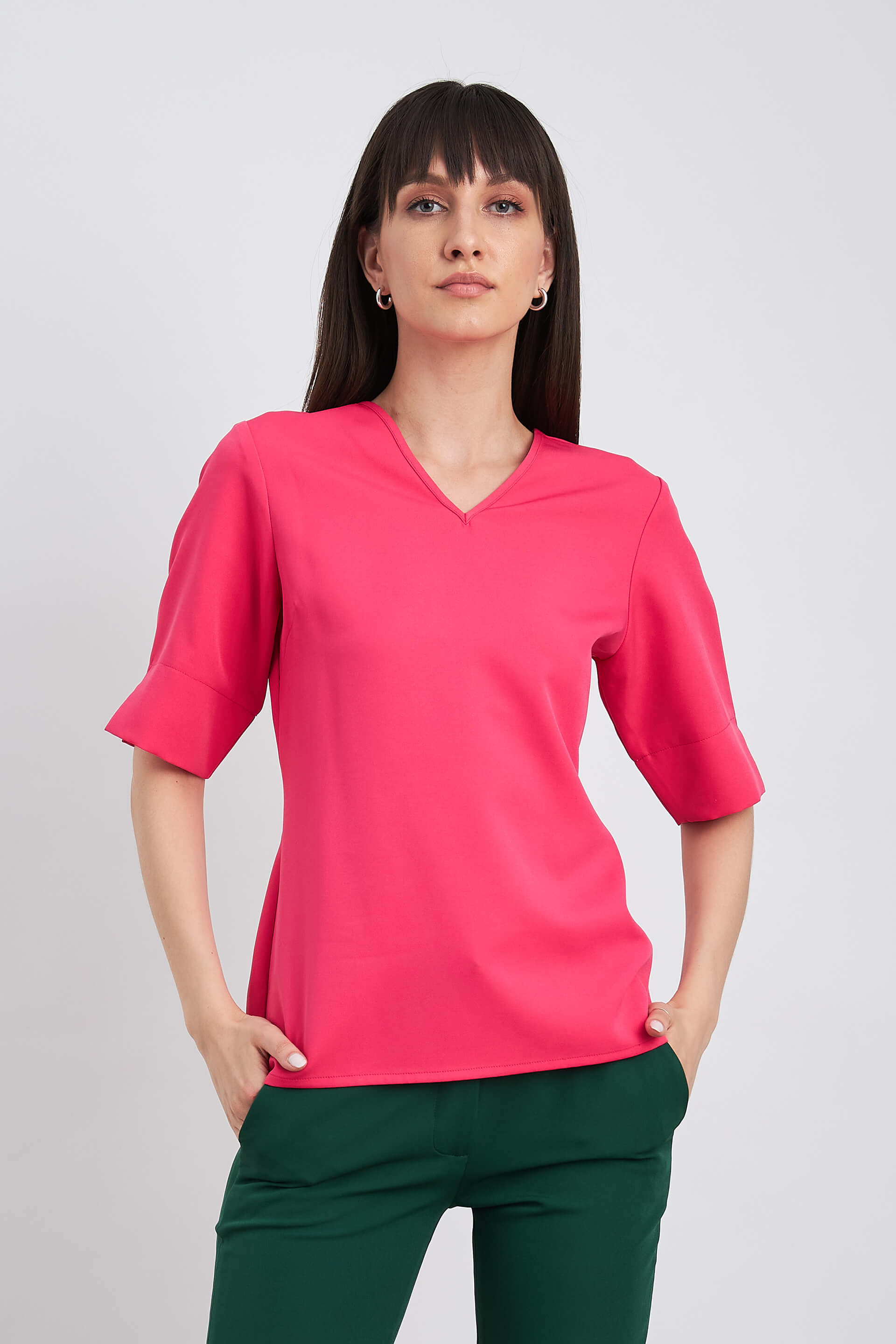 Rapture Slit sleeve top - Pink