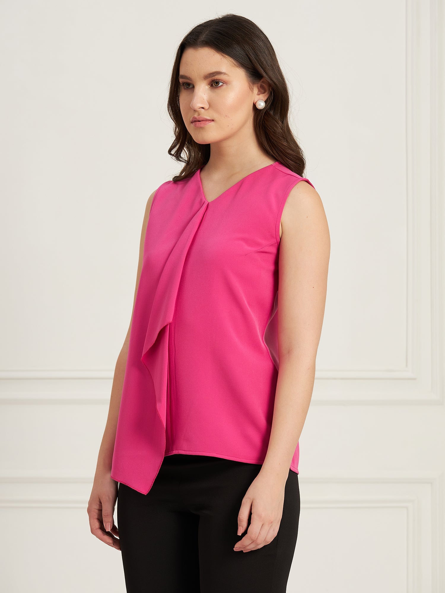 Disciplined Asymmetric Top- Ruby Pink