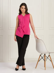 Disciplined Asymmetric Top- Ruby Pink