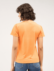 Femme Tee Petal Sleeves T-Shirt - Orange