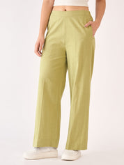 Wasabi Wide Legged Trousers-Green