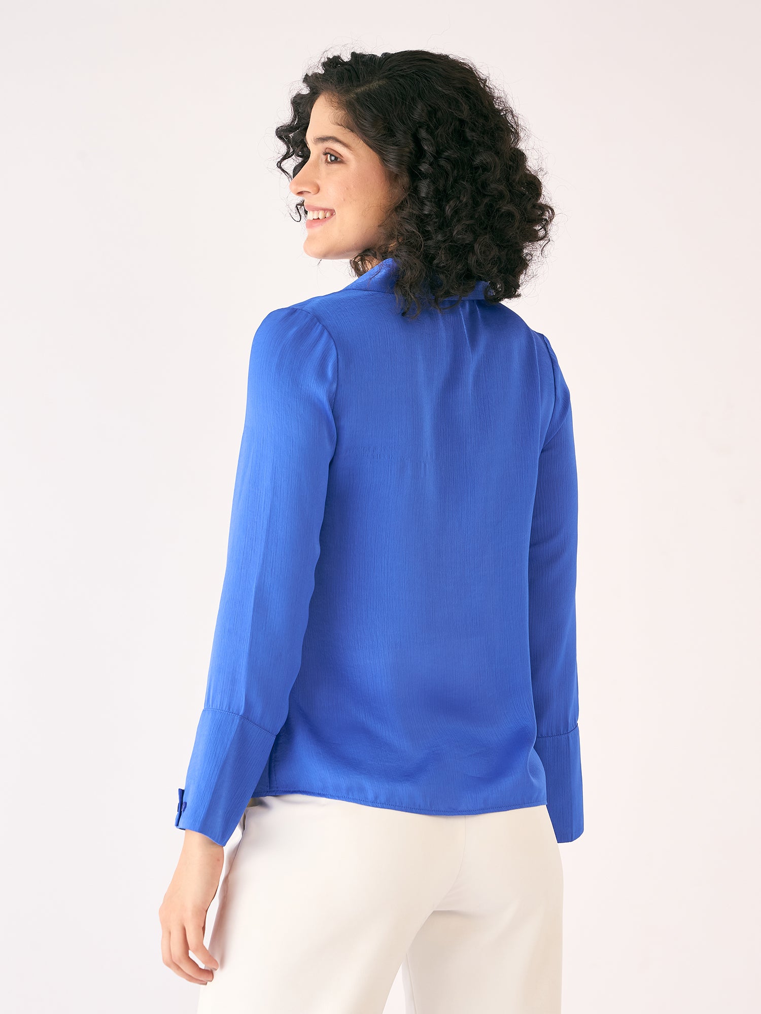 Axiom Collared Top - Blue