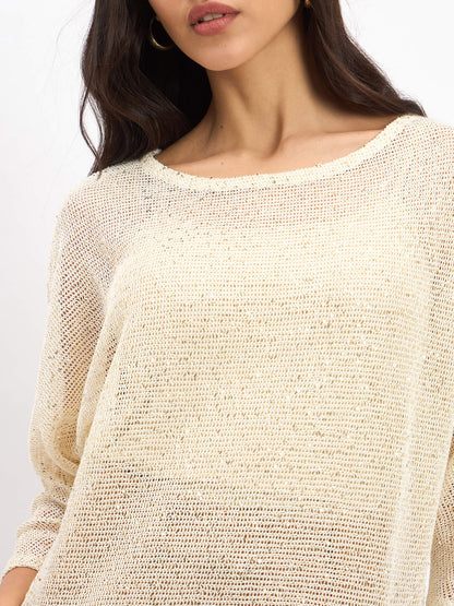 Eileen Dolman Sleeve Top - Ivory