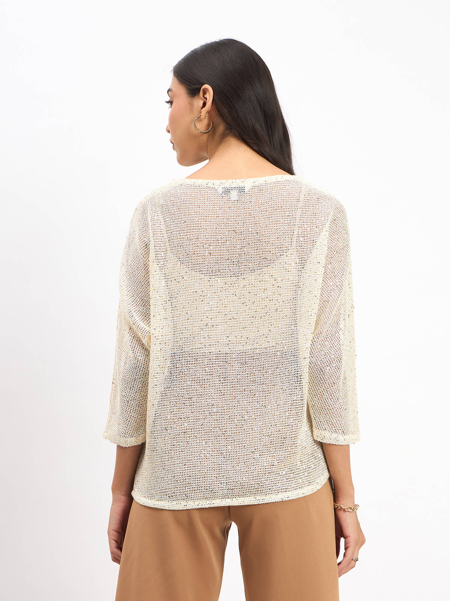 Eileen Dolman Sleeve Top - Ivory