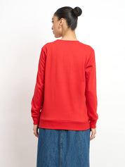 Astrid Embroidered Sweatshirt - Red