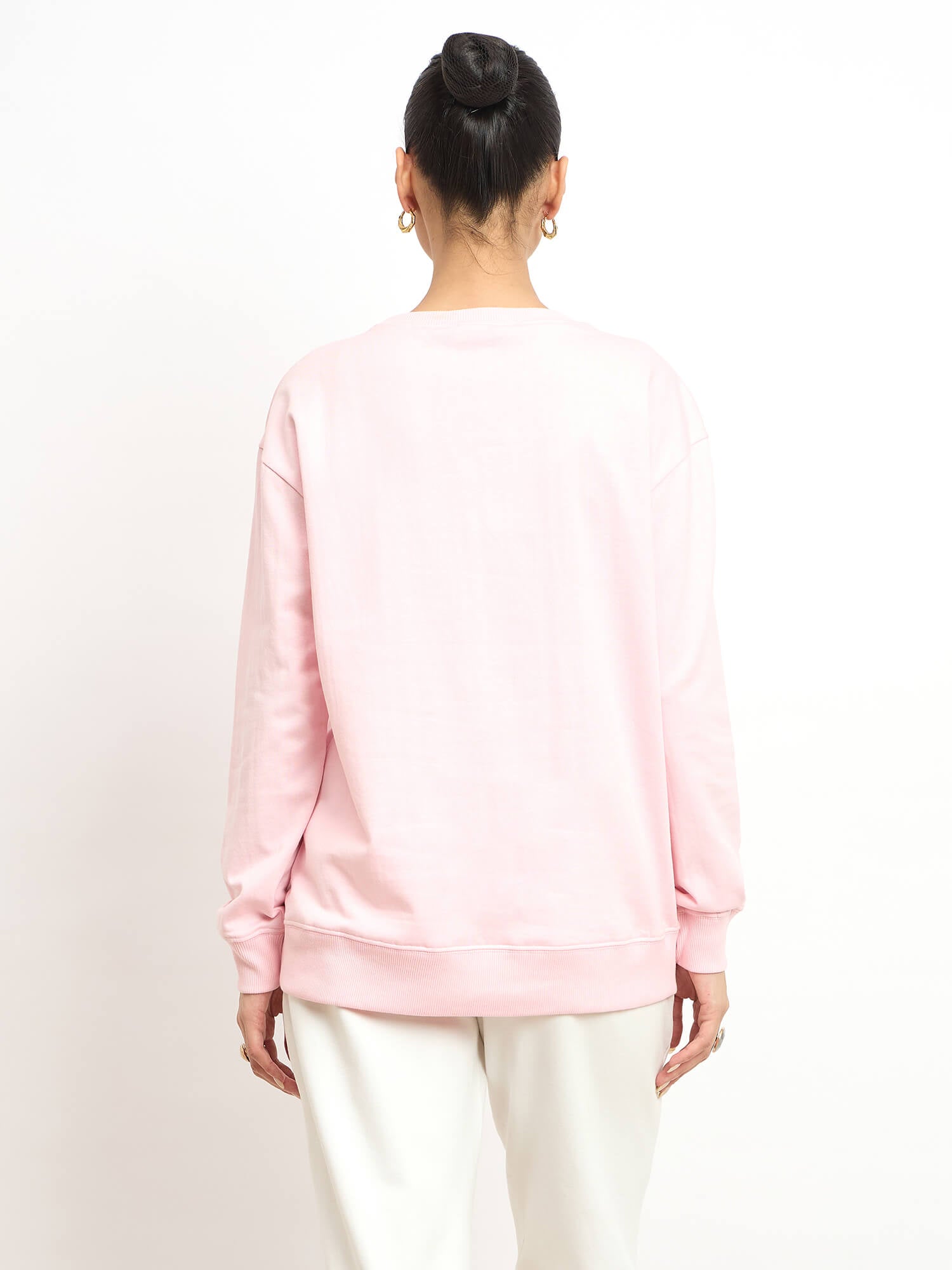 Tiana Embroidered Sweatshirt - Pink