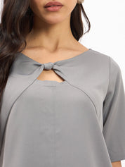 Robust Knot Detail Top - Light Silver