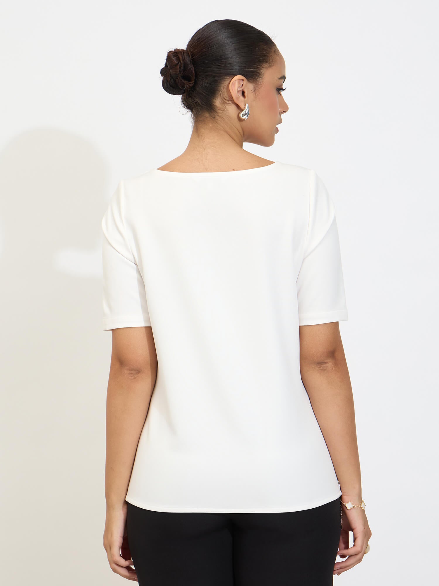 Robust Knot Detail Top-White - SALT Attire