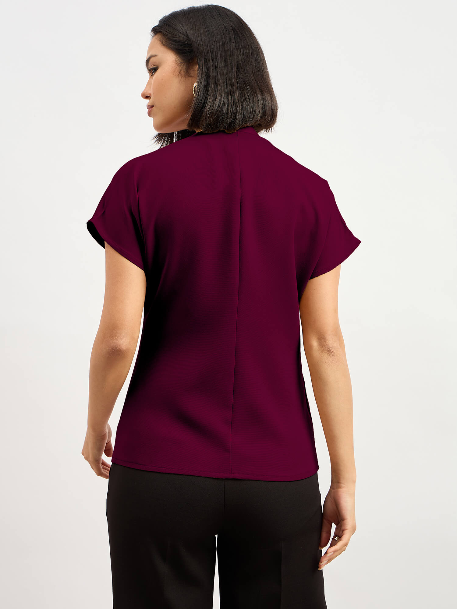 Brogia Overlap Embellished Top-Wine