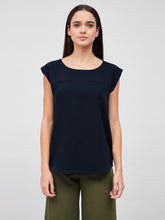 Creative Drop shoulder top-Navy
