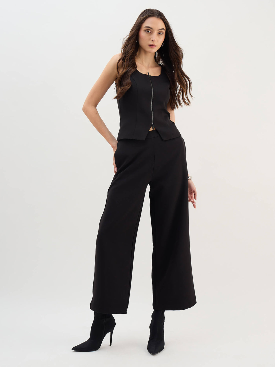 Jorell Corset Inspired Top-Black