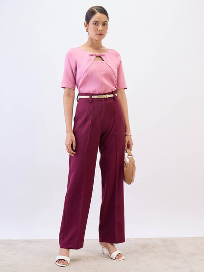 Robust Knot Detail Top-Pink