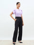 Belma Petal Sleeves Top-Lavender