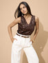 Anne Sleeveless sequin top-Bronze
