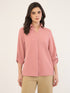 Payton Sleeve Tab Detail Top -Rose Tan