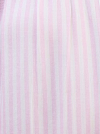Omira Smocking Detail Top-Pink &amp; White