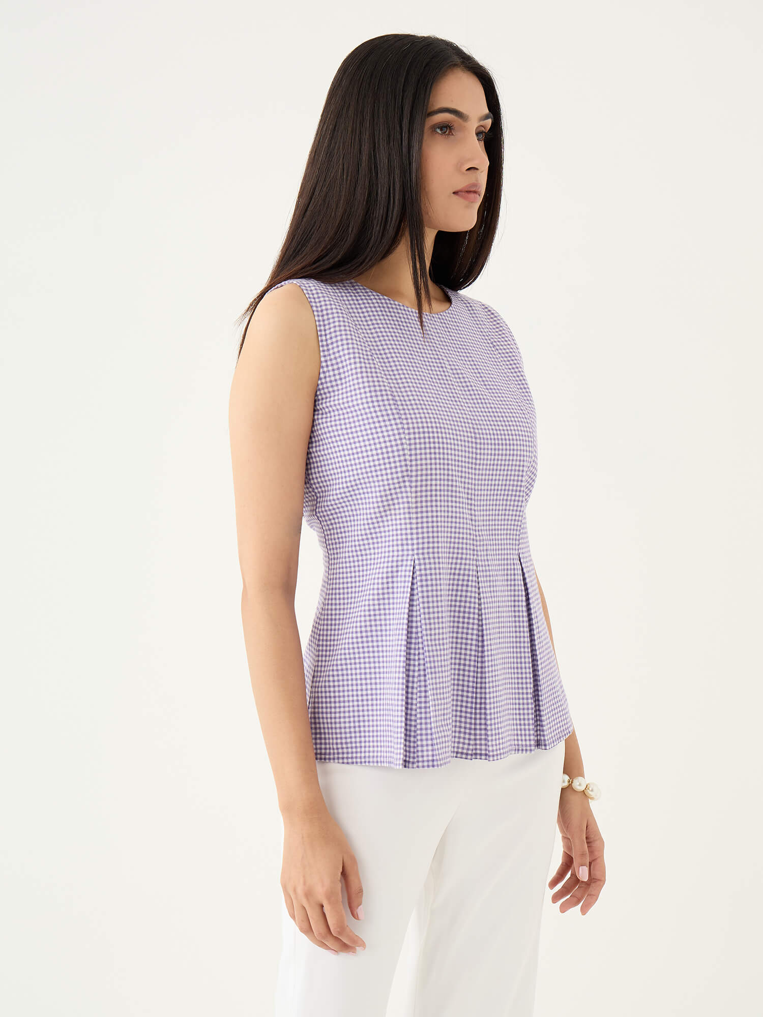 Colette Peplum Top-Purple - SALT Attire