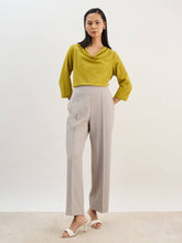 Intuition Cowl Neck Top -Chartreuse